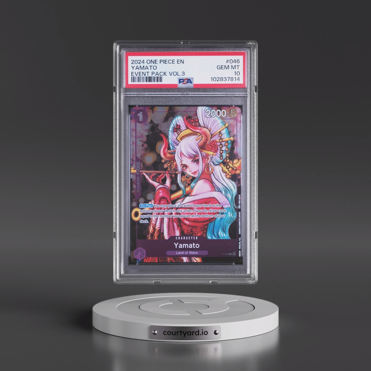 2024 One Piece Event Pack Vol.3 #046 Yamato (PSA 10 GEM MINT)
