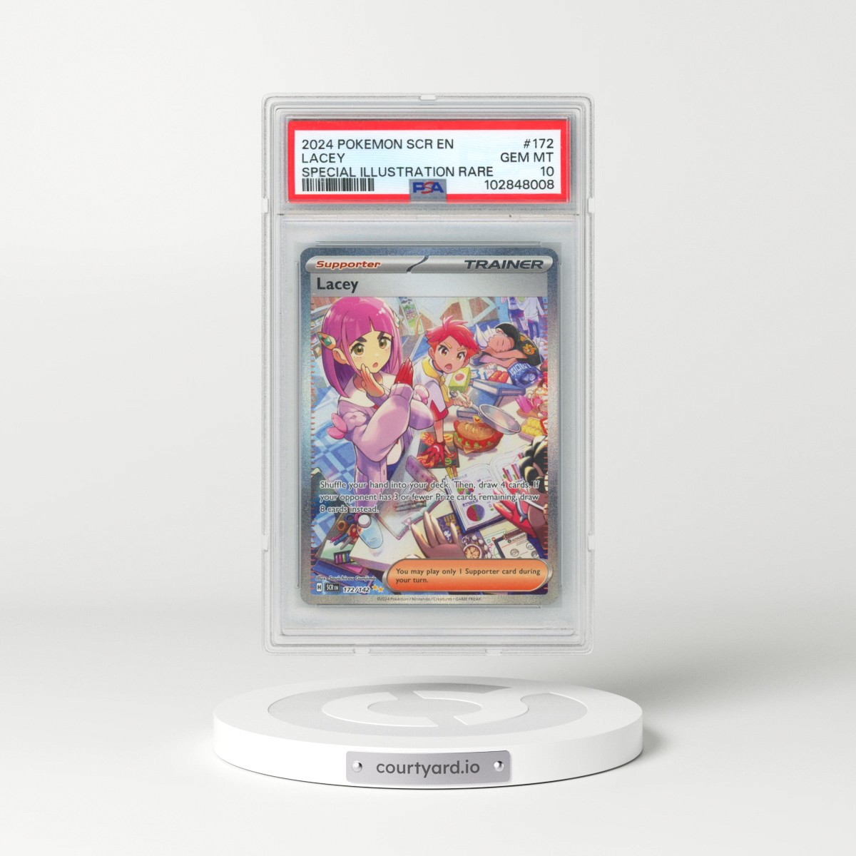 2024 Pokémon Scr EN-Stellar Crown #172 Lacey - Special Illustration Rare (PSA 10 GEM MINT)