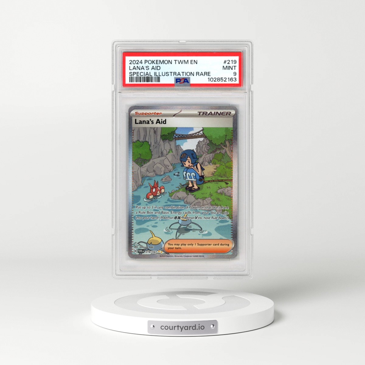 2024 Pokémon Twm EN-Twilight Masquerade #219 Lana's Aid - Special Illustration Rare (PSA 9 MINT)