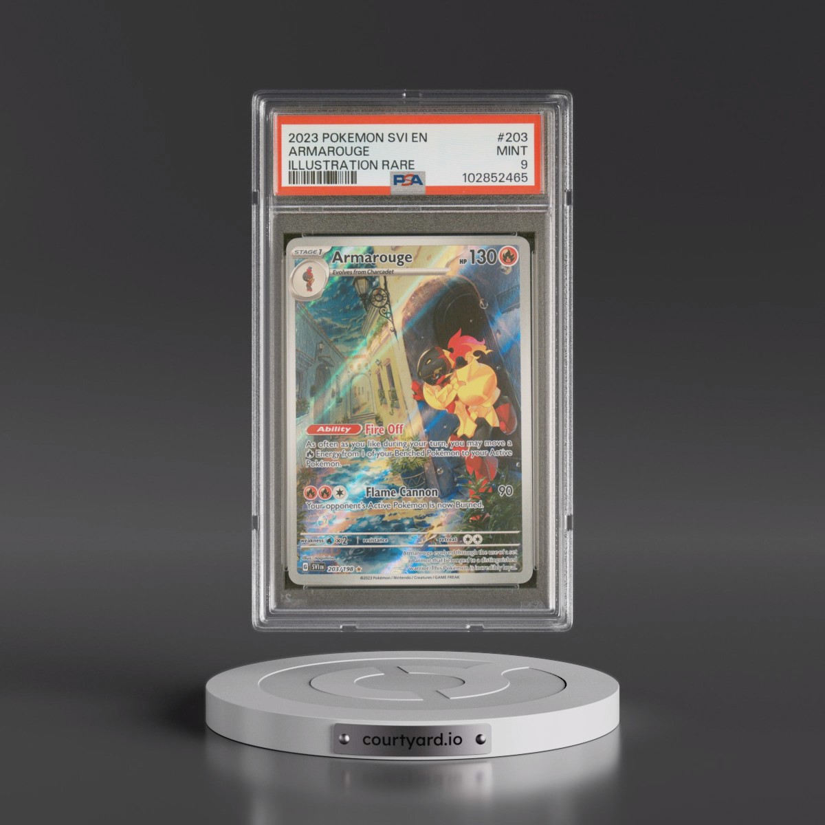 2023 Pokémon Svi EN-Scarlet & Violet #203 Armarouge - Illustration Rare (PSA 9 MINT)
