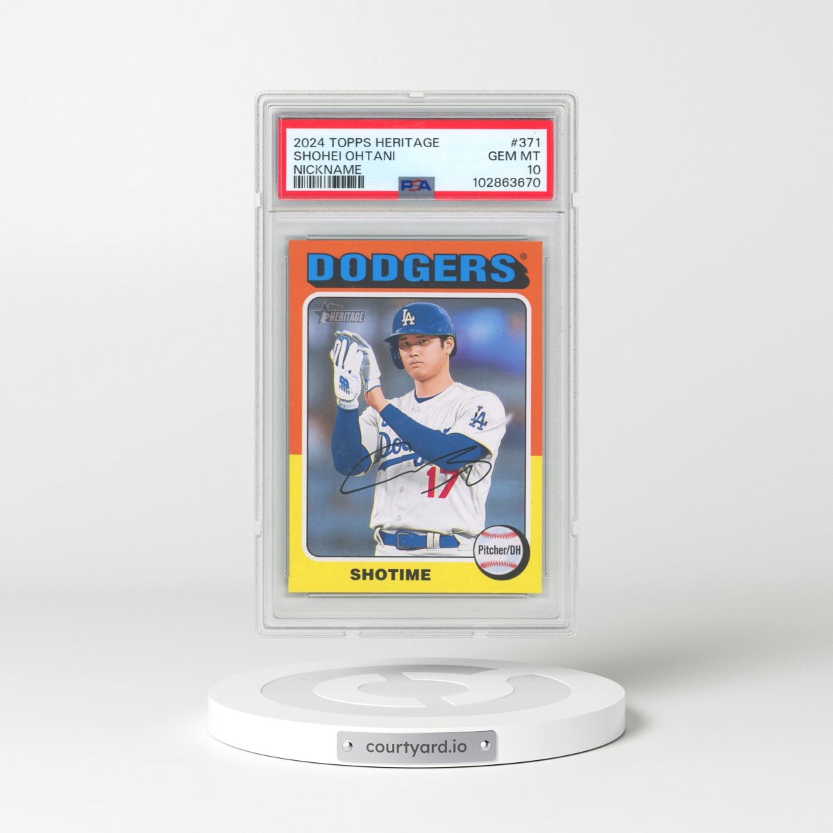 2024 Topps Heritage #371 Shohei Ohtani - Nickname (PSA 10 GEM MINT)