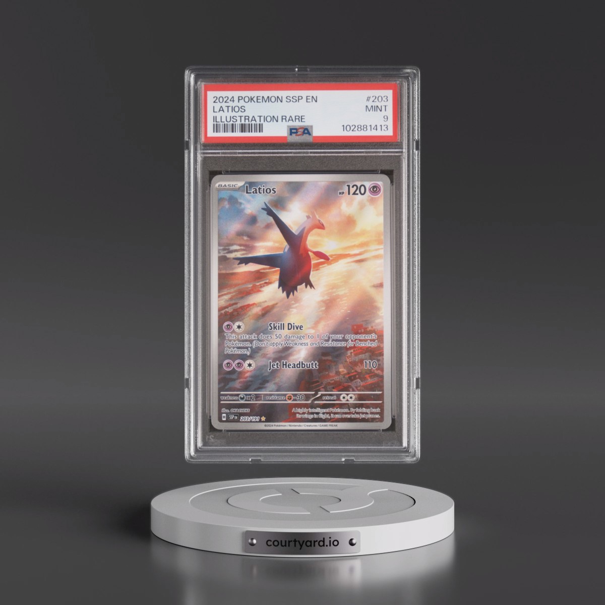 2024 Pokémon Ssp EN-Surging Sparks Latios - Illustration Rare #203 PSA 9