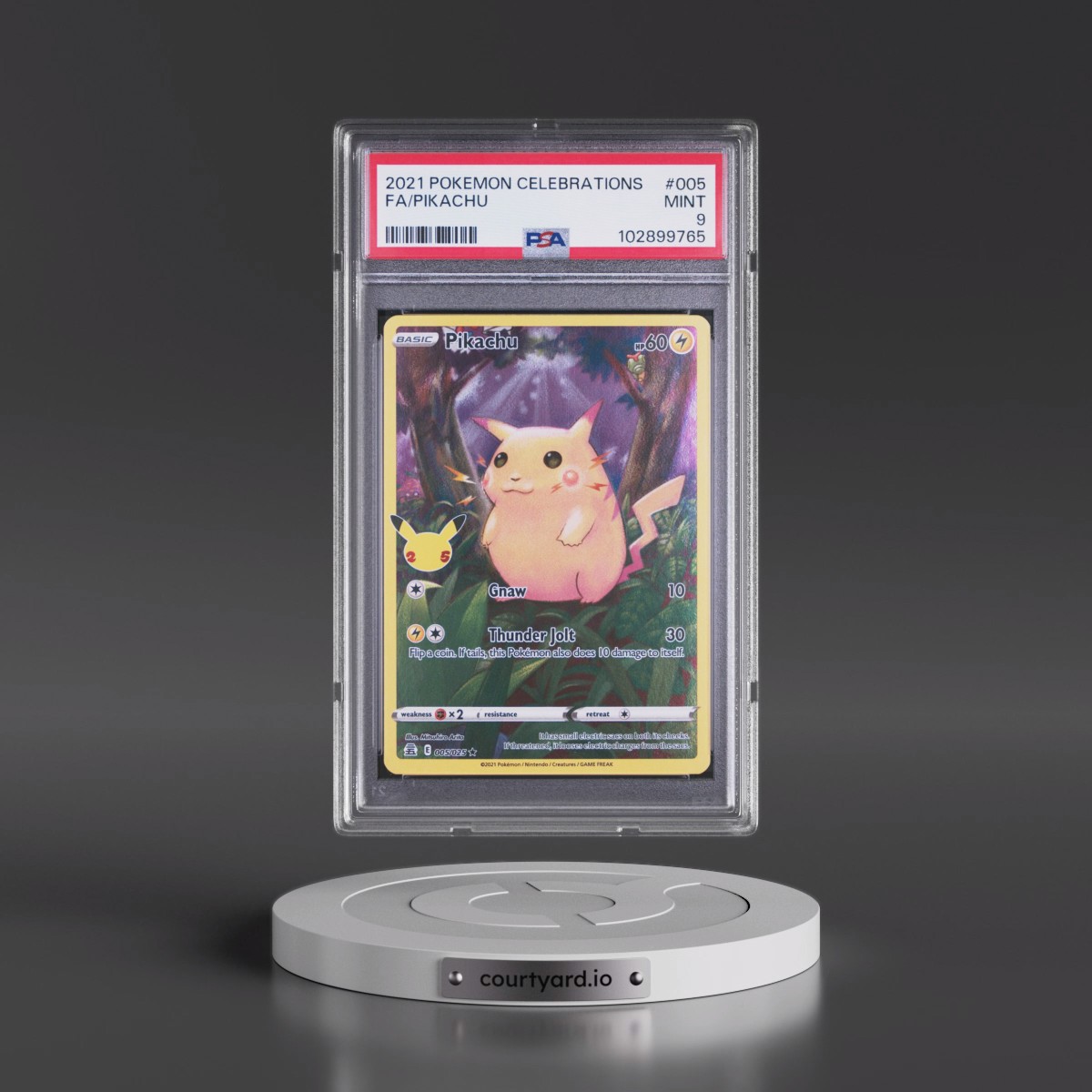 2021 Pokémon Celebrations #005 Pikachu - Full Art (PSA 9 MINT)