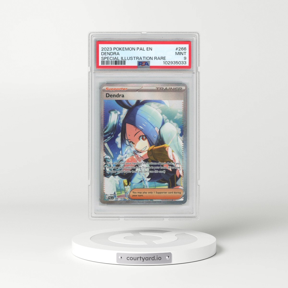 2023 Pokémon Pal EN-Paldea Evolved #266 Dendra - Special Illustration Rare (PSA 9 MINT)