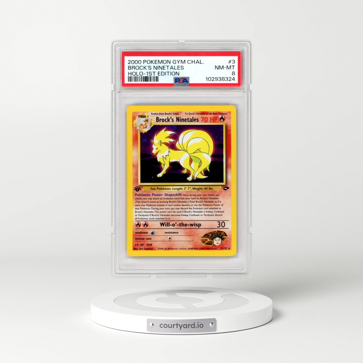 2000 Pokémon Gym Challenge #3 Brock's Ninetales - 1st Edition Holo (PSA 8 NM-MT)