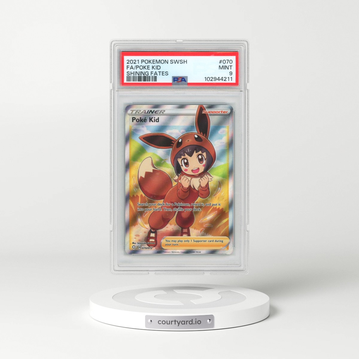2021 Pokémon Sword & Shield Shining Fates #070 Poke Kid - Full Art (PSA 9 MINT)