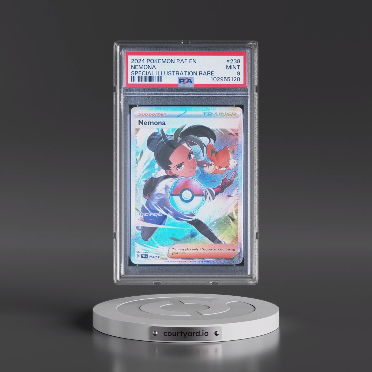 2024 Pokémon Paf EN-Paldean Fates #238 Nemona - Special Illustration Rare (PSA 9 MINT)