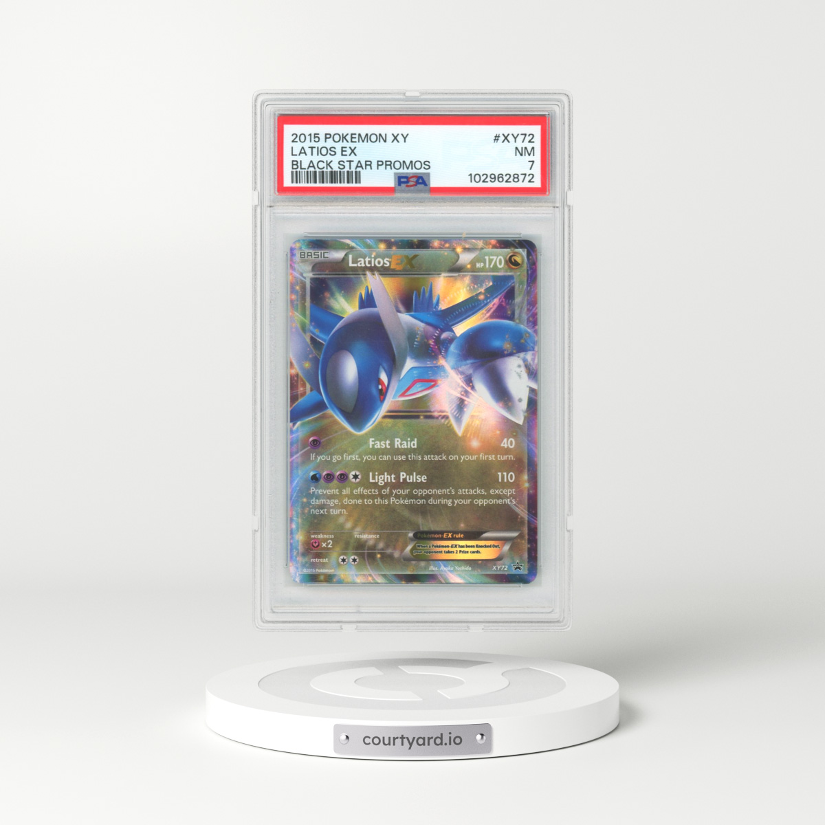 2015 Pokémon XY Black Star Promos #XY72 Latios EX - Holo (PSA 7 NM)