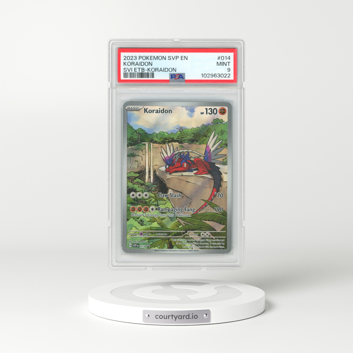 2023 Pokémon Svp EN-SV Black Star Promo #014 Koraidon - Scarlet & Violet Elite Trainer Box-Koraidon (PSA 9 MINT)