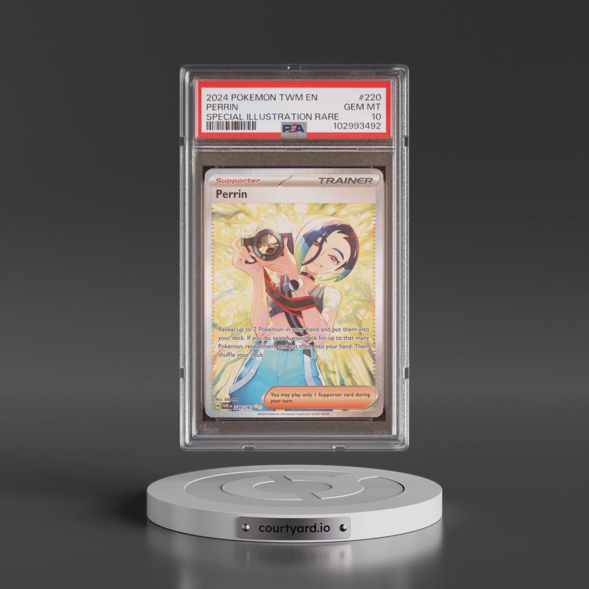 2024 Pokémon Twm EN-Twilight Masquerade #220 Perrin - Special Illustration Rare (PSA 10 GEM MINT)