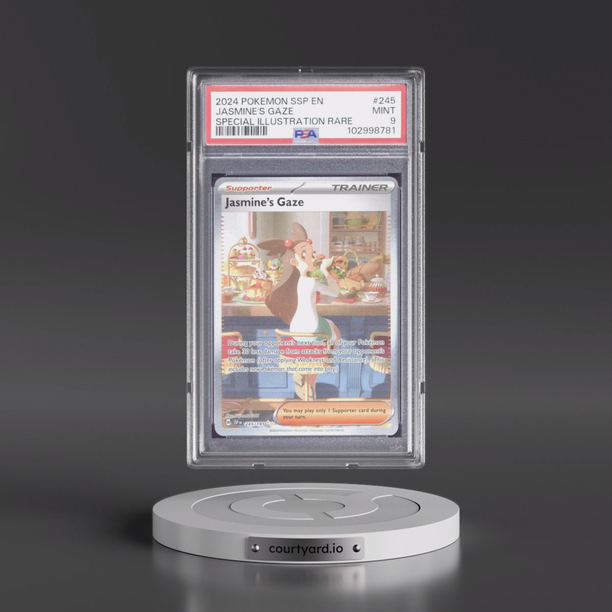 2024 Pokémon Ssp EN-Surging Sparks #245 Jasmine's Gaze - Special Illustration Rare (PSA 9 MINT)