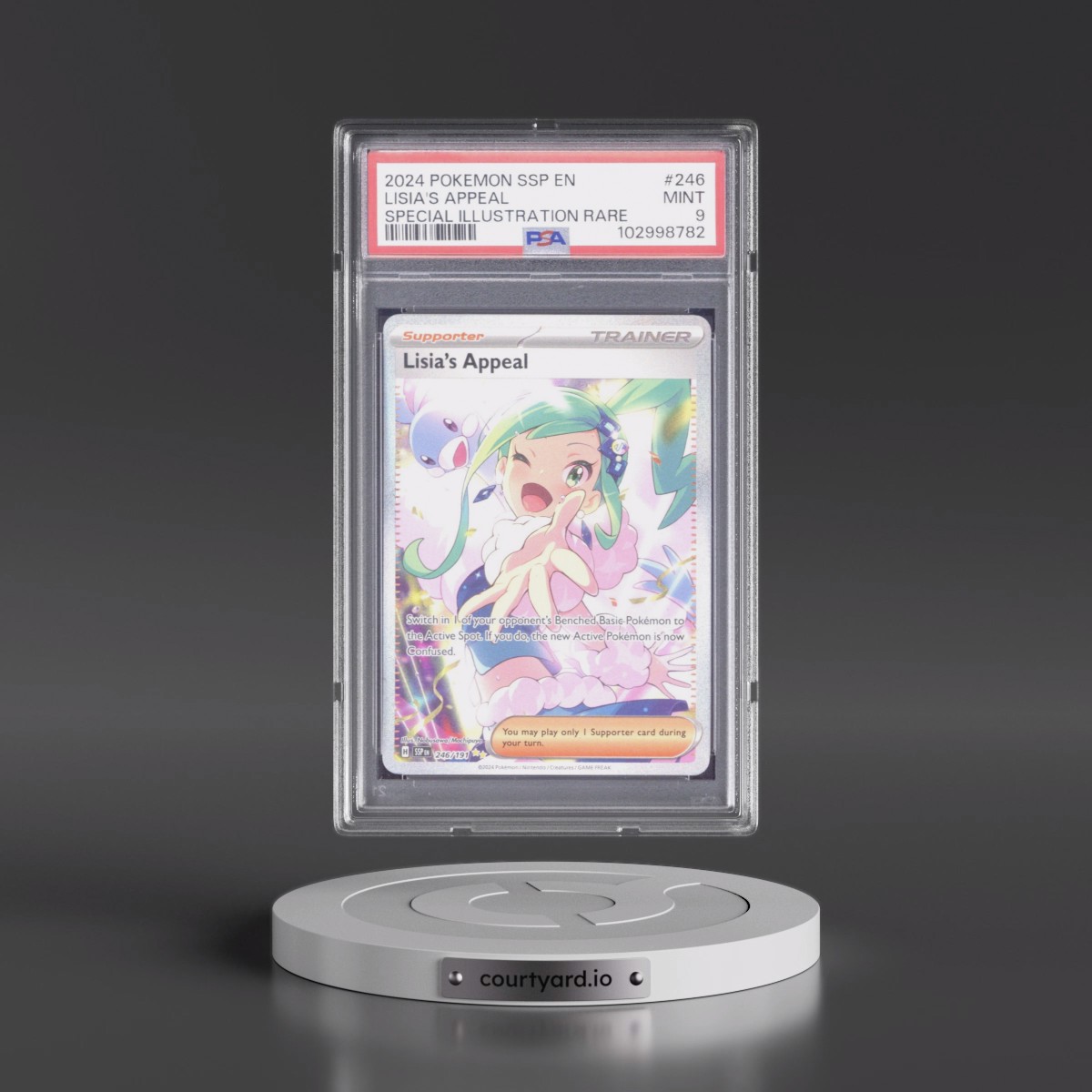 2024 Pokémon Ssp EN-Surging Sparks #246 Lisia's Appeal - Special Illustration Rare (PSA 9 MINT)