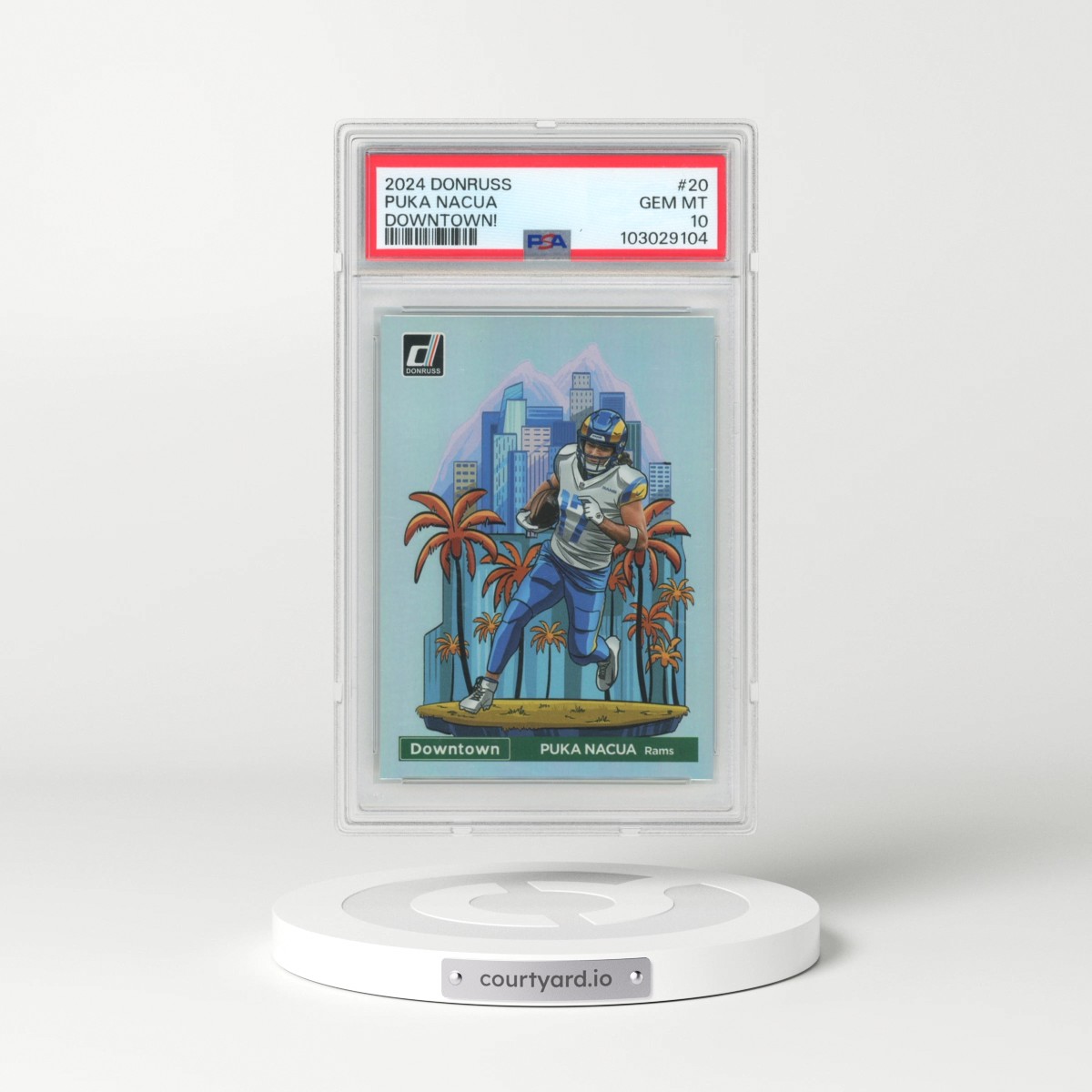 2024 Panini Donruss Downtown! #20 Puka Nacua (PSA 10 GEM MINT)