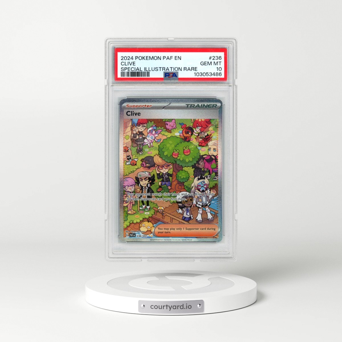 2024 Pokémon Paf EN-Paldean Fates #236 Clive - Special Illustration Rare (PSA 10 GEM MINT)