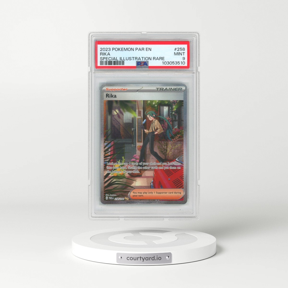 2023 Pokémon Par EN-Paradox Rift #258 Rika - Special Illustration Rare (PSA 9 MINT)