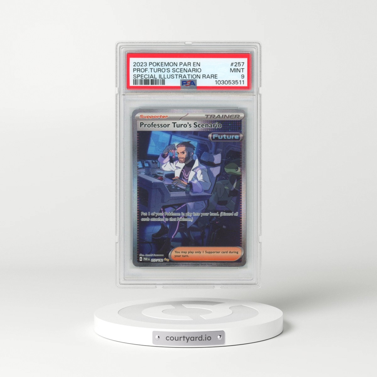 2023 Pokémon Par EN-Paradox Rift #257 Professor Turo's Scenario - Special Illustration Rare (PSA 9 MINT)