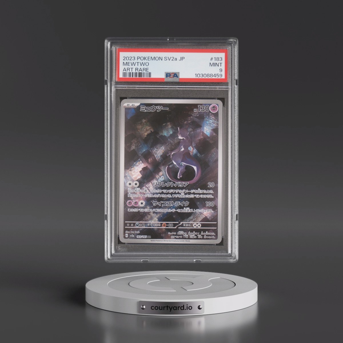2023 Pokémon Sv2a-Pokemon 151 #183 Mewtwo - Art Rare (PSA 9 MINT)