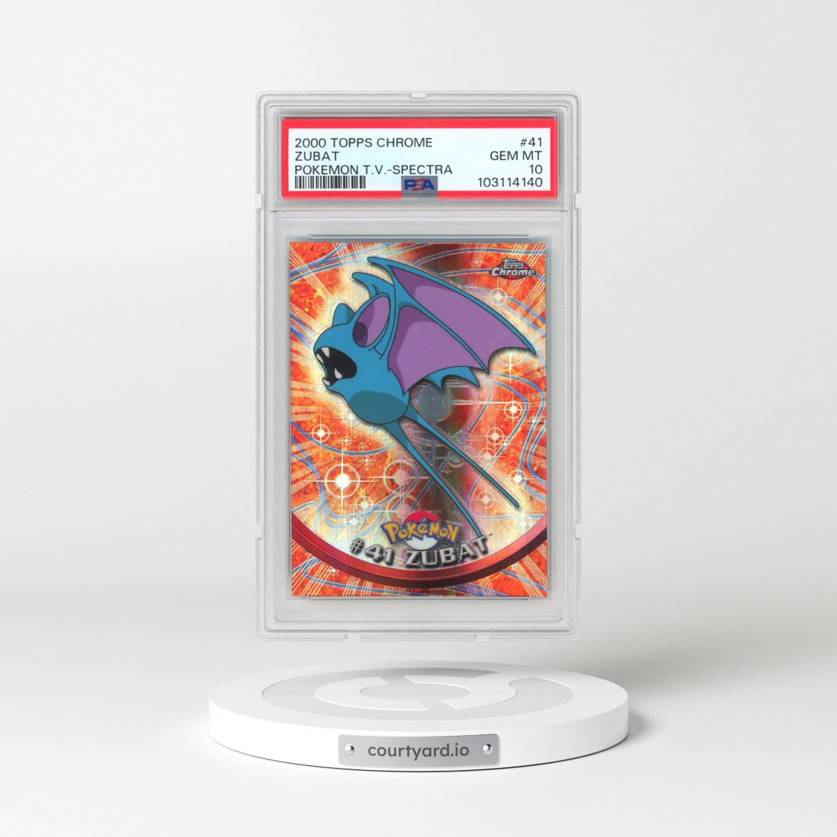 2000 Topps Chrome Pokémon T.V. #41 Zubat - Spectra (PSA 10 GEM MINT)