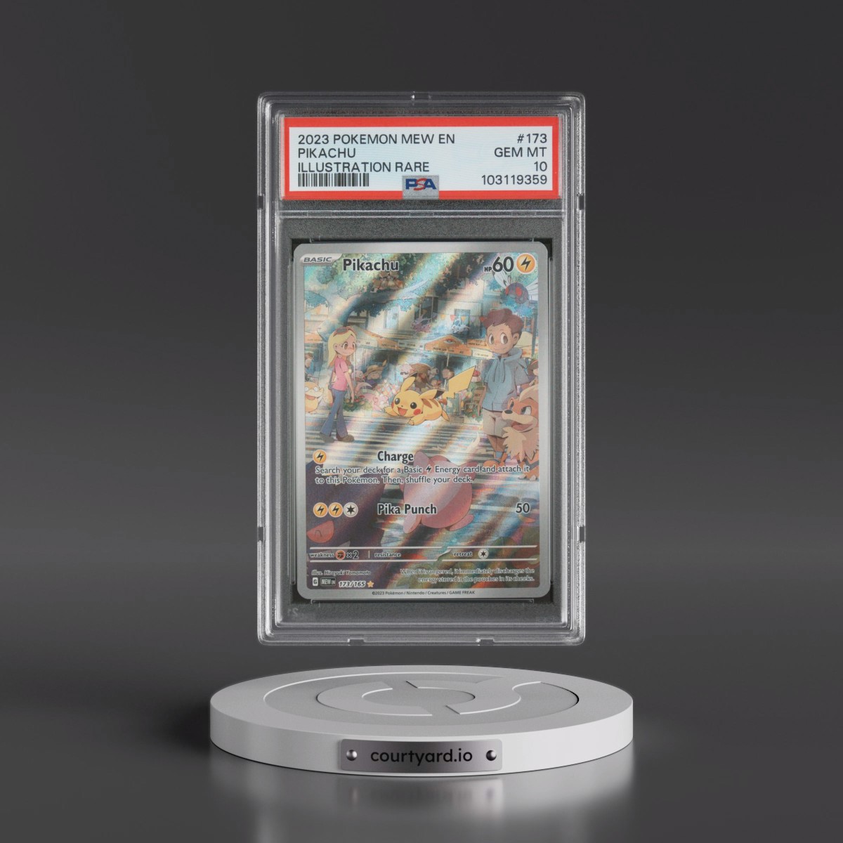 2023 Pokémon Mew EN-151 #173 Pikachu - Illustration Rare (PSA 10 GEM MINT)