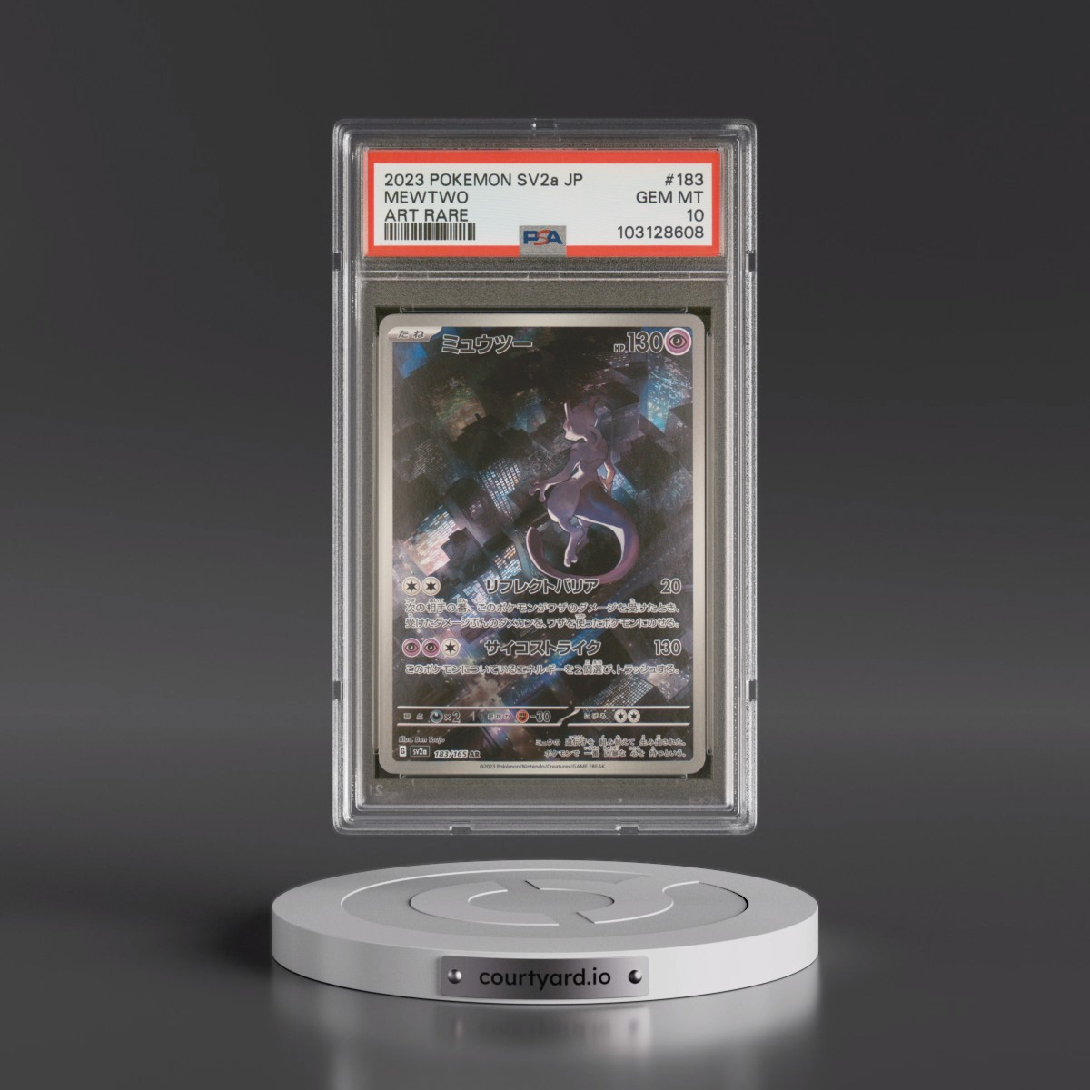 2023 Pokémon Sv2a-Pokemon 151 #183 Mewtwo - Art Rare (PSA 10 GEM MINT)
