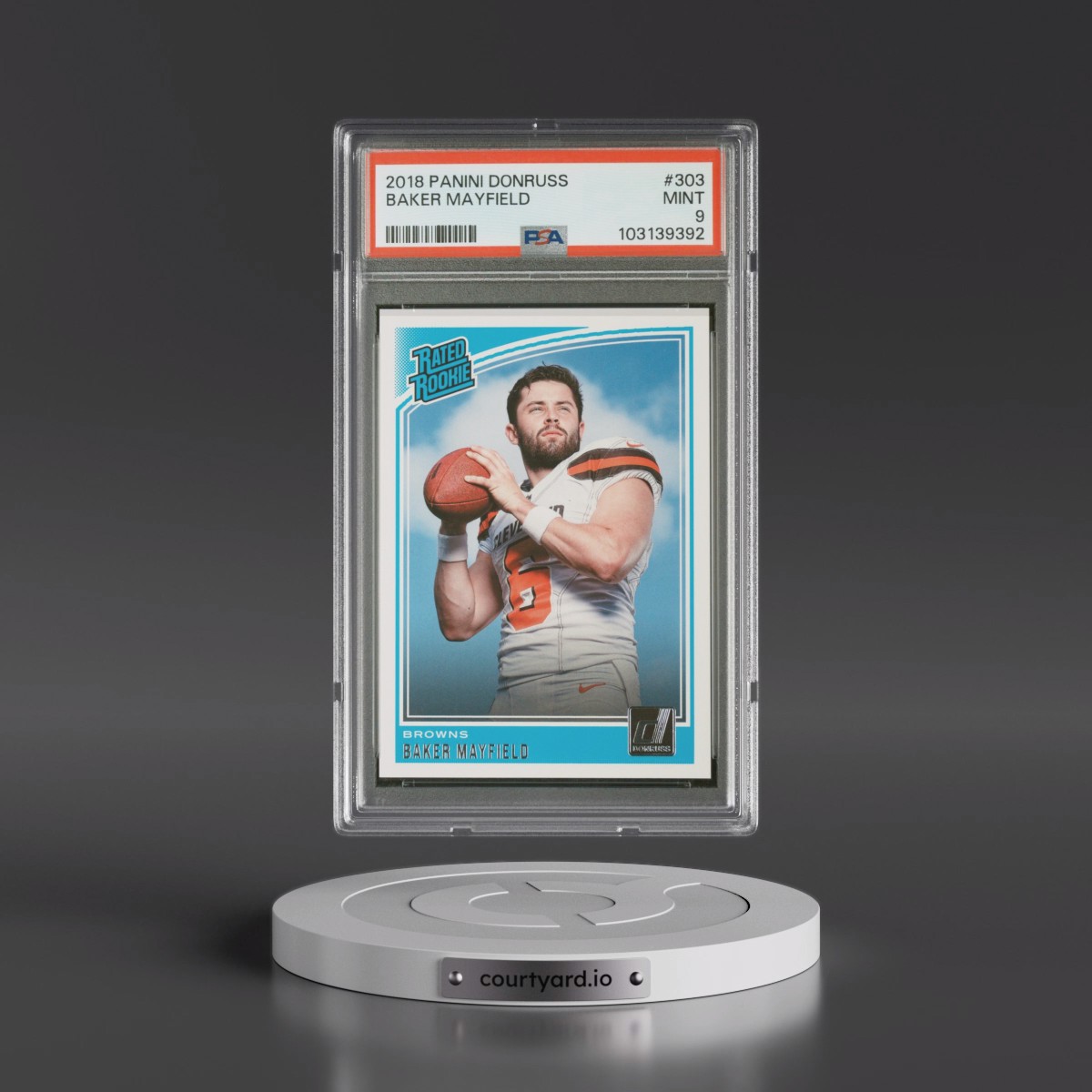 2018 Panini Donruss #303 Baker Mayfield (PSA 9 MINT)