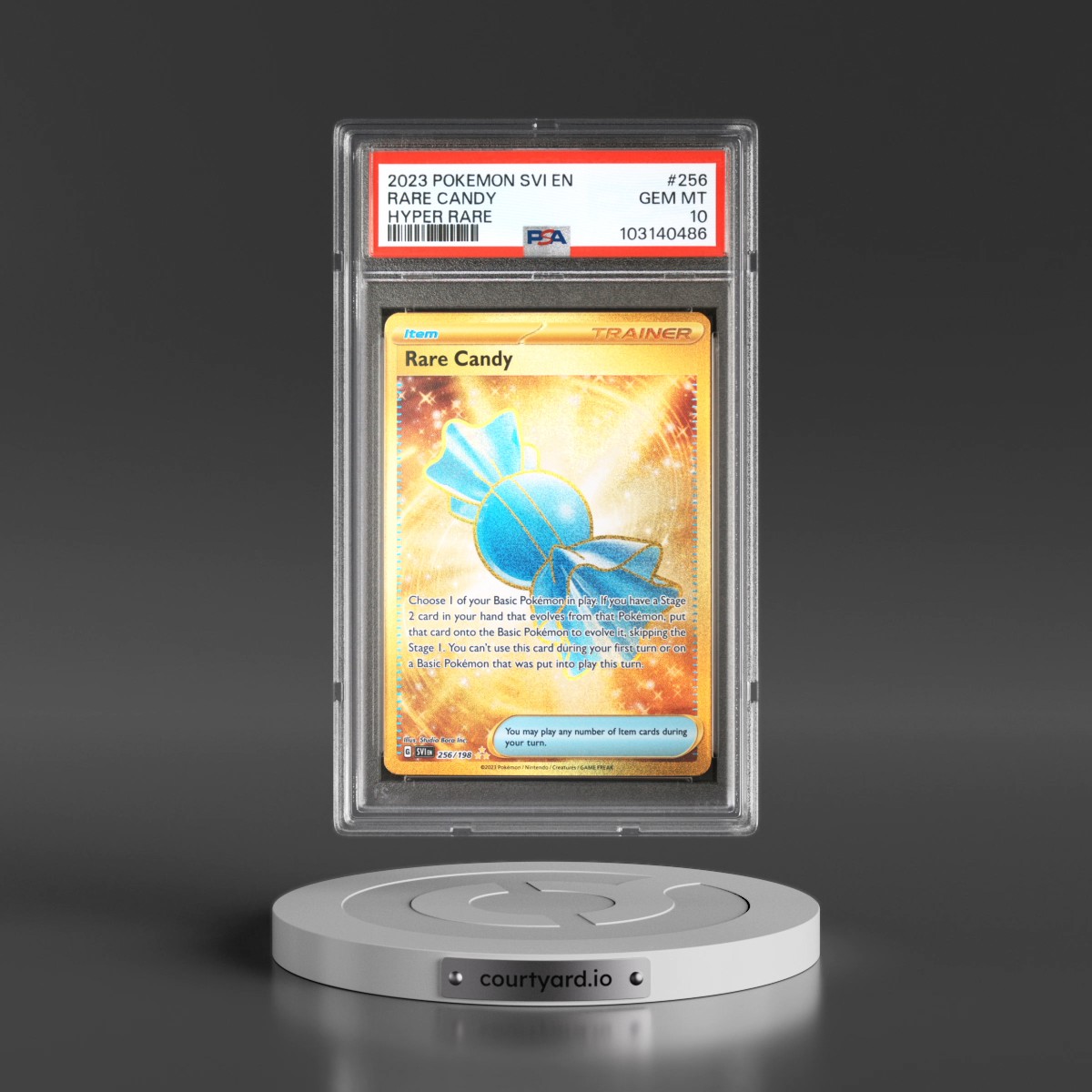 2023 Pokémon Svi EN-Scarlet & Violet #256 Rare Candy - Hyper Rare (PSA 10 GEM MINT)