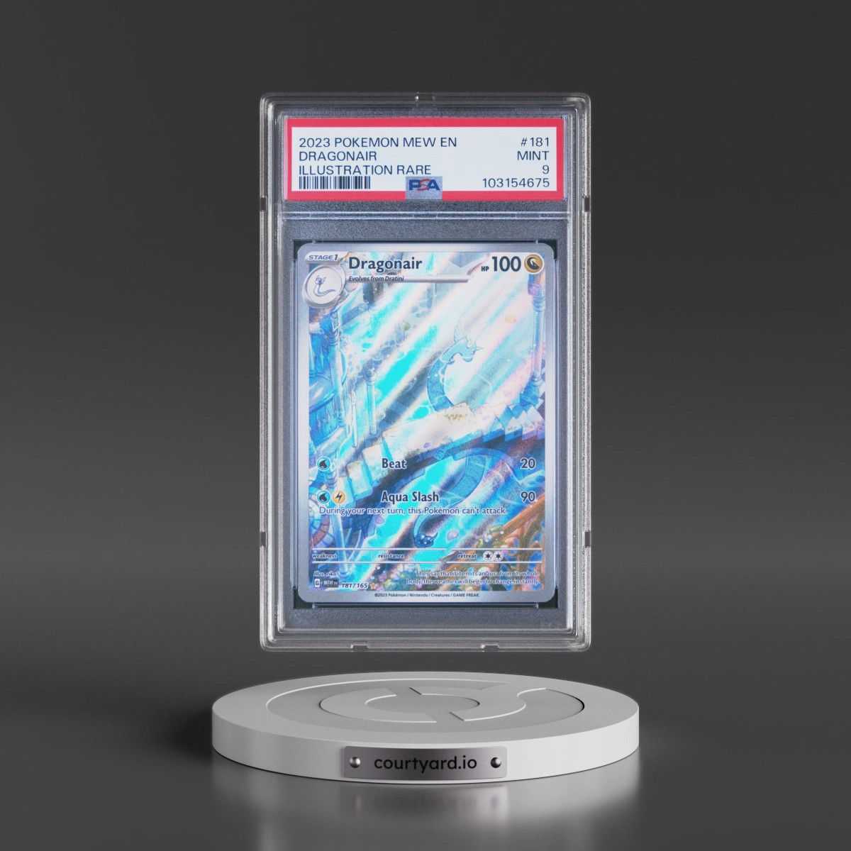 2023 Pokémon Mew EN-151 #181 Dragonair - Illustration Rare (PSA 9 MINT)
