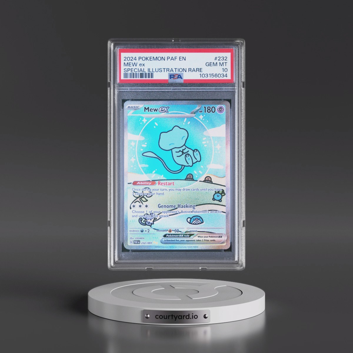 2024 Pokémon Paf EN-Paldean Fates #232 Mew EX - Holo Special Illustration Rare (PSA 10 GEM MINT)
