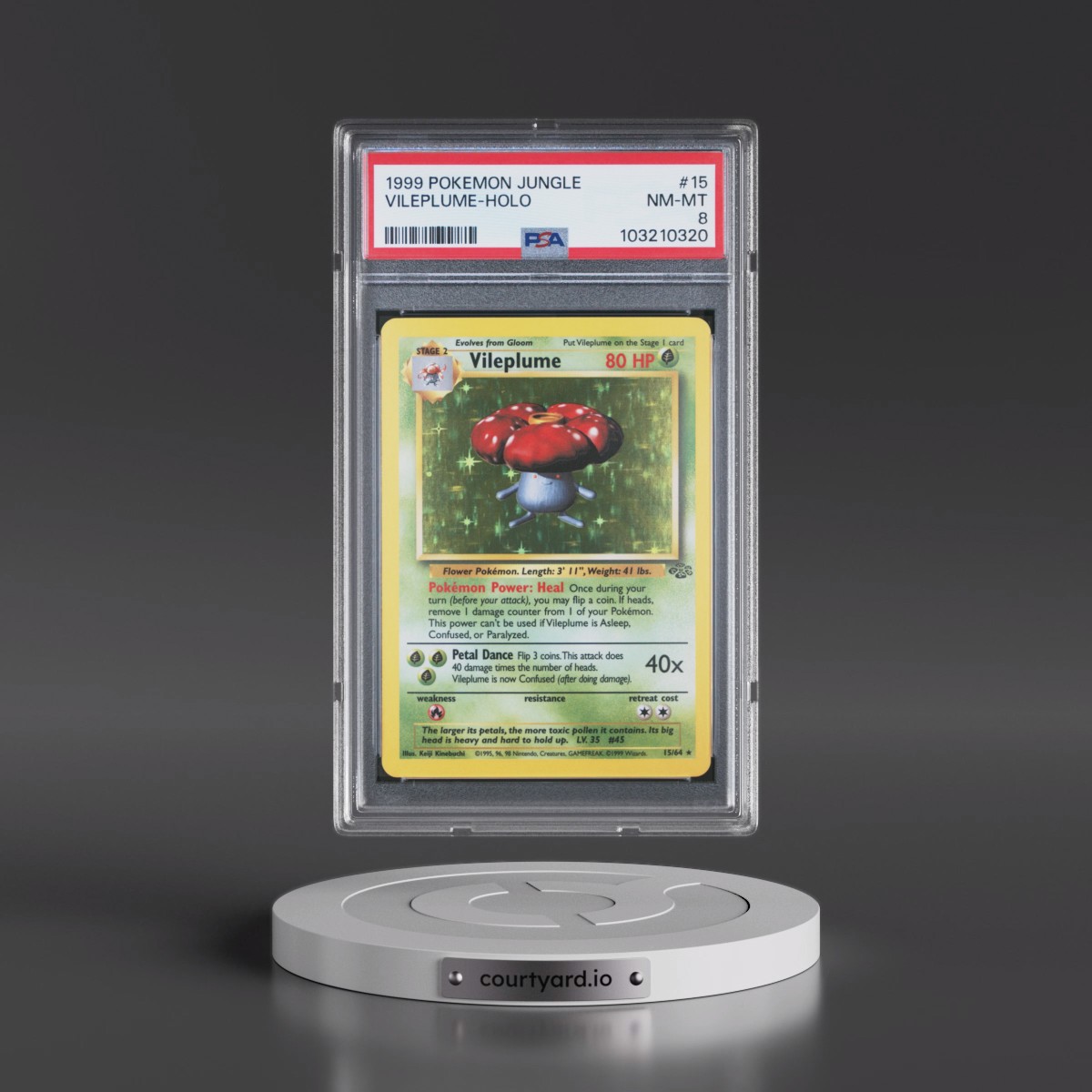 1999 Pokémon Jungle #15 Vileplume - Holo (PSA 8 NM-MT)