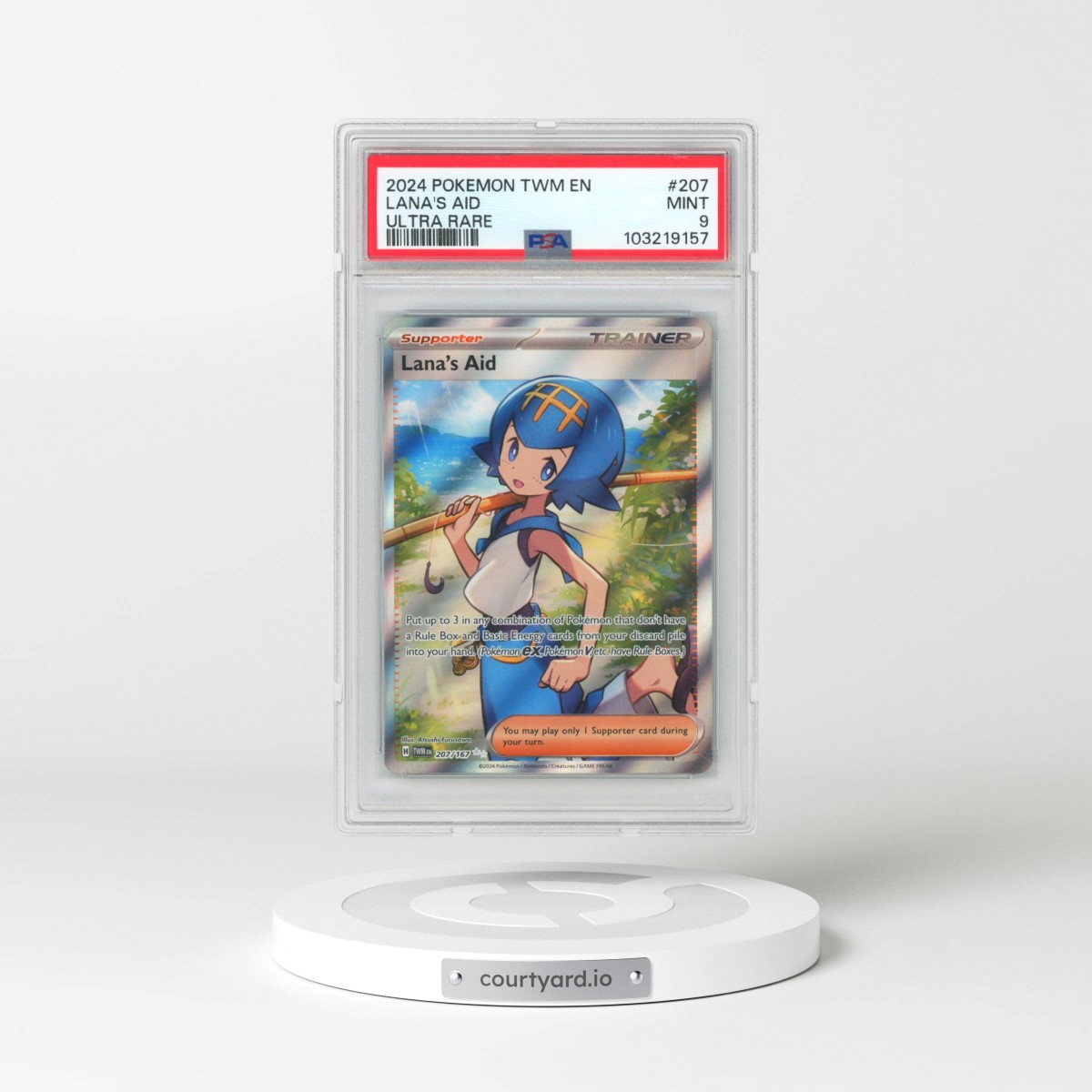 2024 Pokémon Twm EN-Twilight Masquerade #207 Lana's Aid - Ultra Rare (PSA 9 MINT)