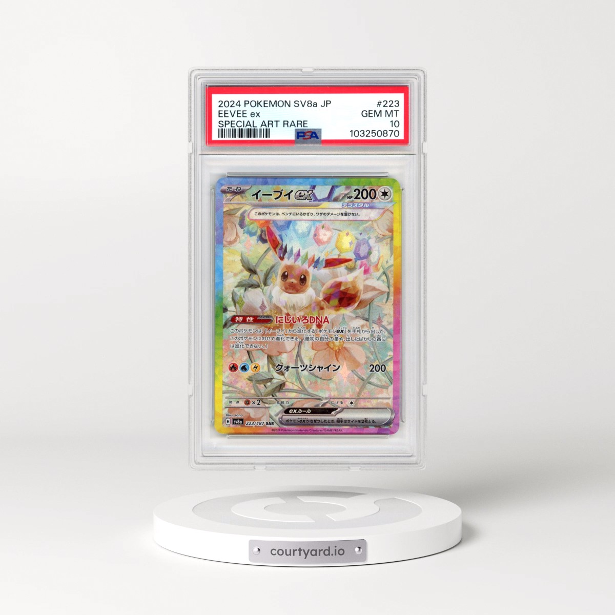 2024 Pokémon Sv8a-Terastal Fest EX #223 Eevee EX - Holo Special Art Rare (PSA 10 GEM MINT)