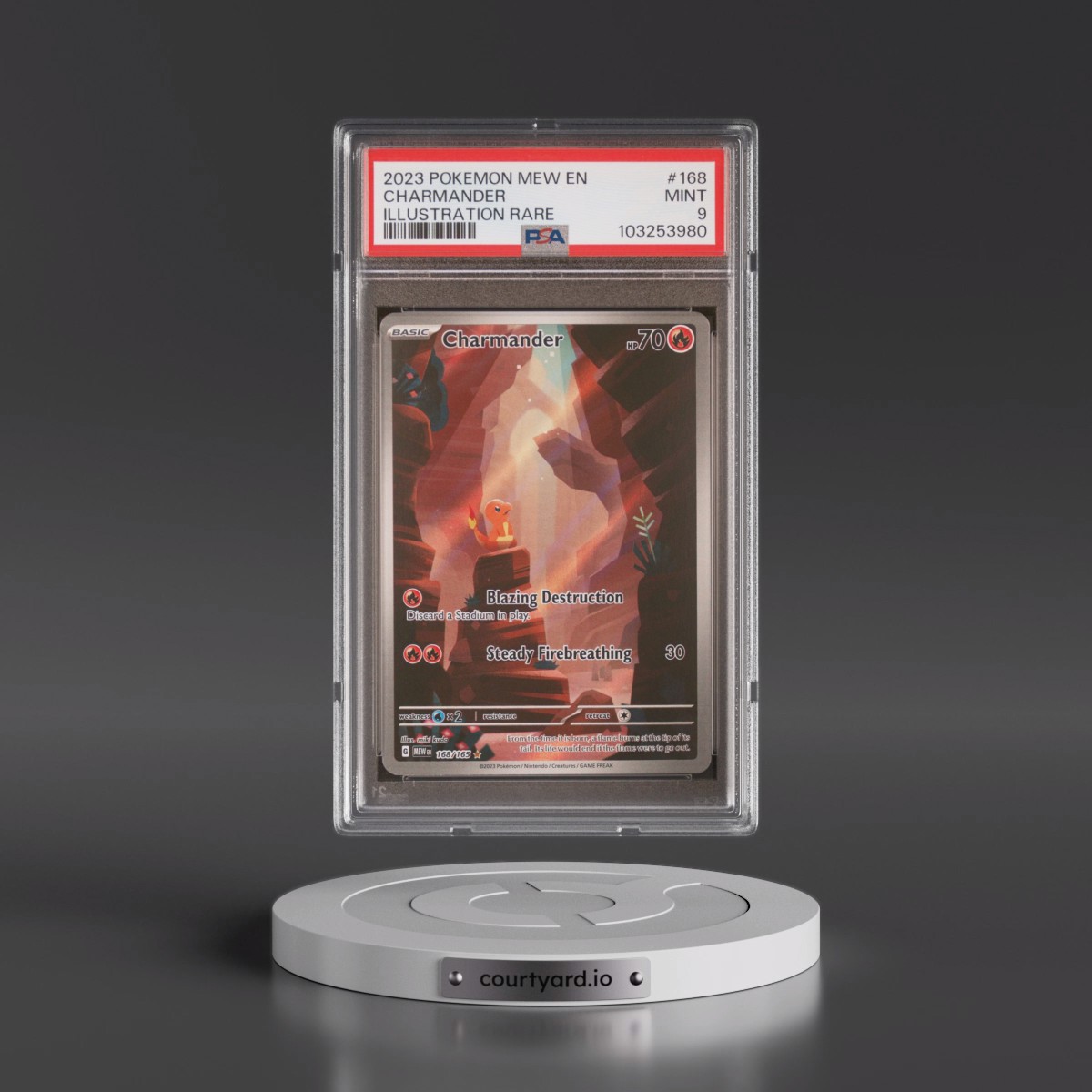 2023 Pokémon Mew EN-151 #168 Charmander - Illustration Rare (PSA 9 MINT)