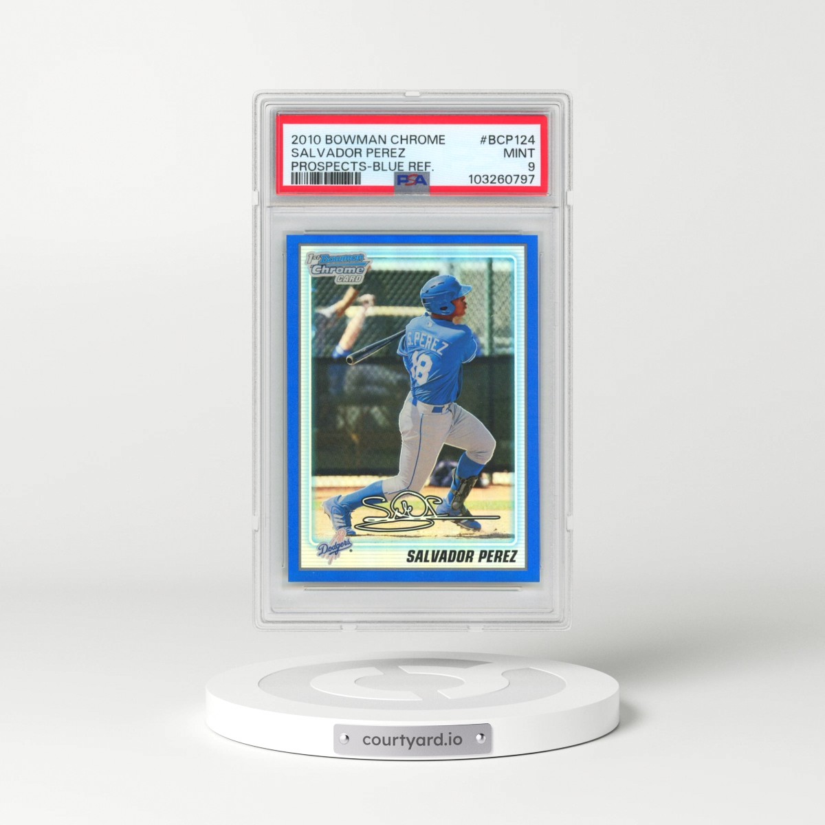 2010 Bowman Chrome Prospects #BCP124 Salvador Perez - Blue Refractor (PSA 9 MINT)