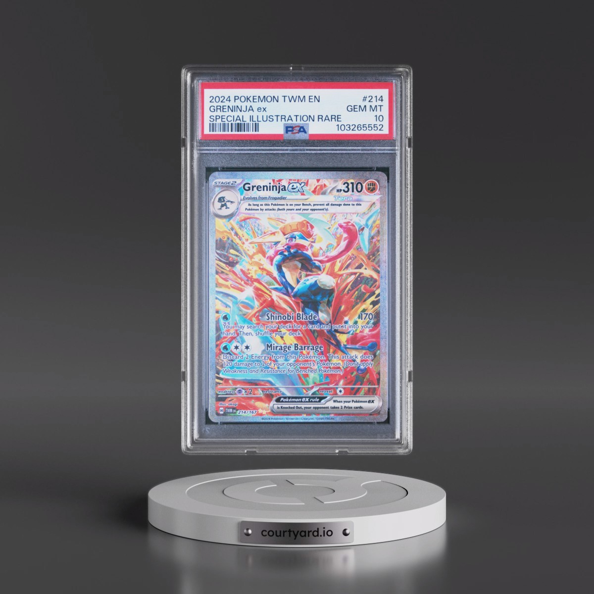 2024 Pokémon Twm EN-Twilight Masquerade Greninja EX - Holo Special Illustration Rare #214 PSA 10
