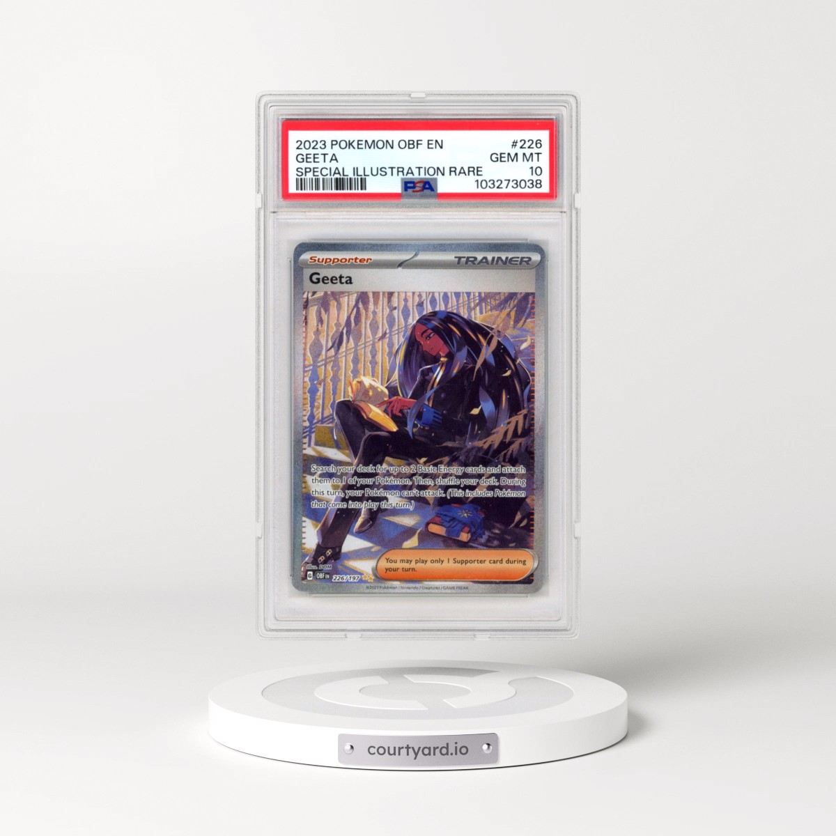 2023 Pokémon Obf EN-Obsidian Flames #226 Geeta - Special Illustration Rare (PSA 10 GEM MINT)