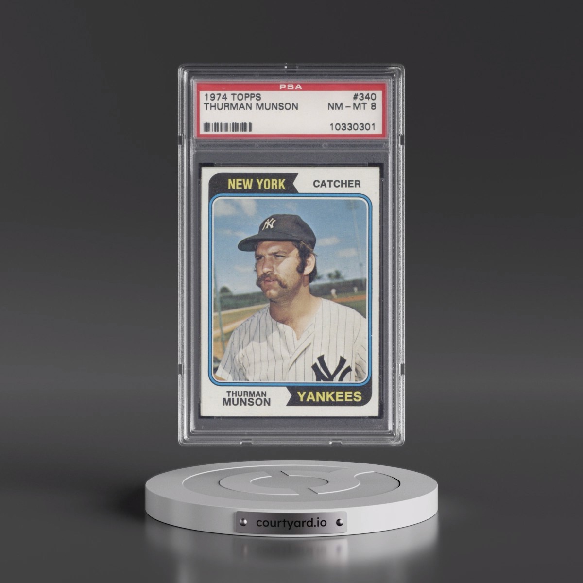 1974 Topps #340 Thurman Munson (PSA 8 NM-MT)