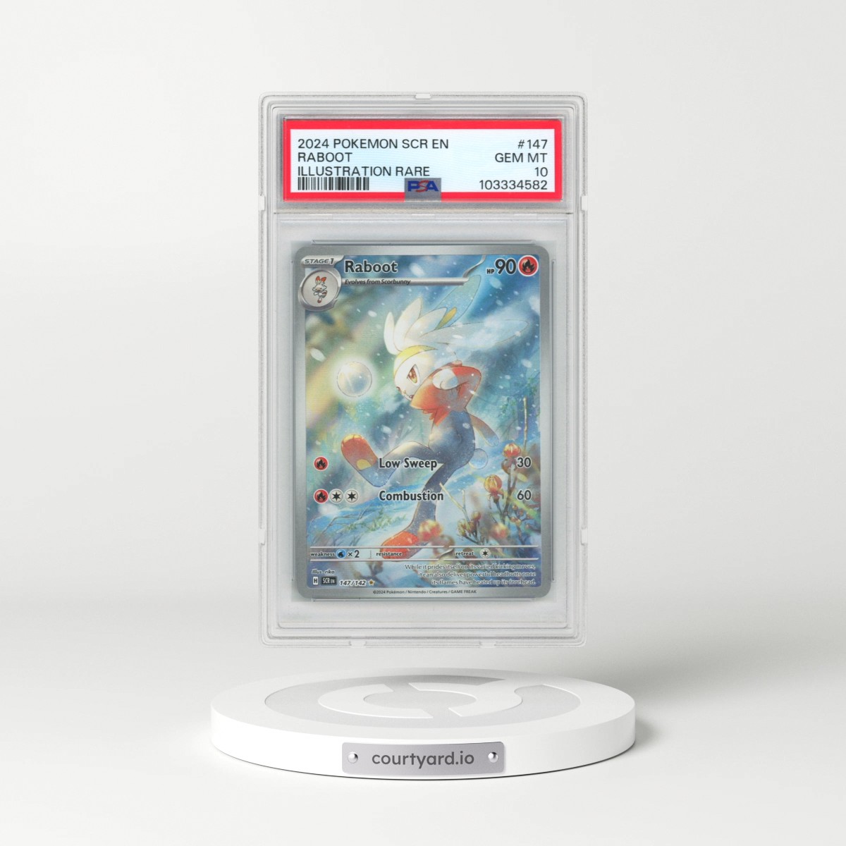 2024 Pokémon Scr EN-Stellar Crown #147 Raboot - Illustration Rare (PSA 10 GEM MINT)