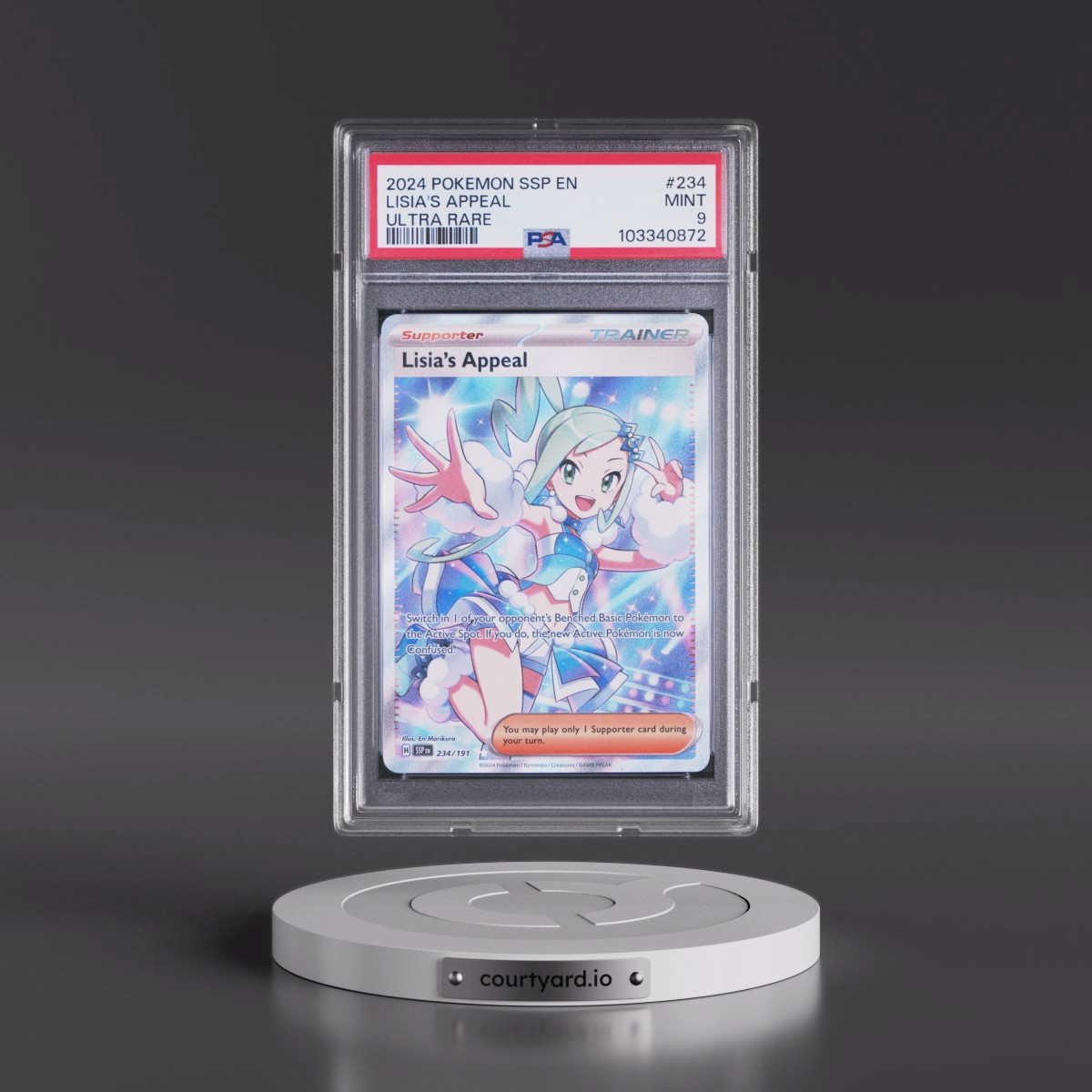 2024 Pokémon Ssp EN-Surging Sparks #234 Lisia's Appeal - Ultra Rare (PSA 9 MINT)