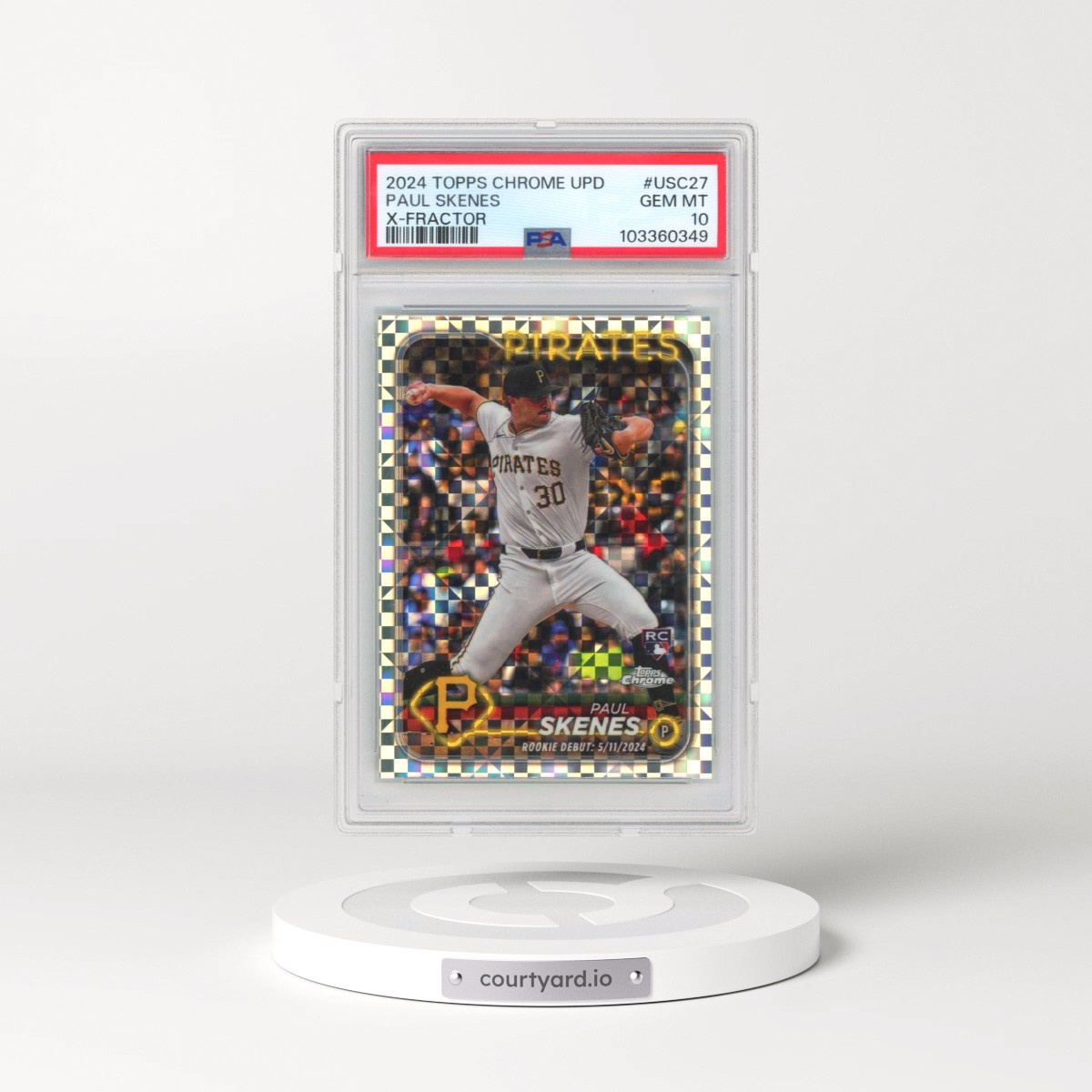 2024 Topps Chrome Update Paul Skenes - X-Fractor #USC27 PSA 10
