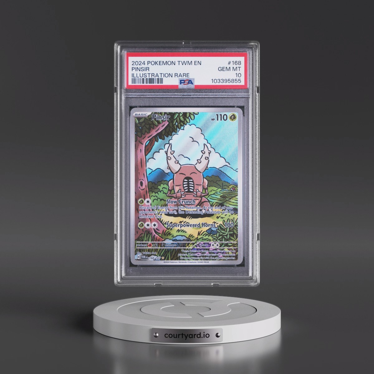 2024 Pokémon Twm EN-Twilight Masquerade #168 Pinsir - Illustration Rare (PSA 10 GEM MINT)
