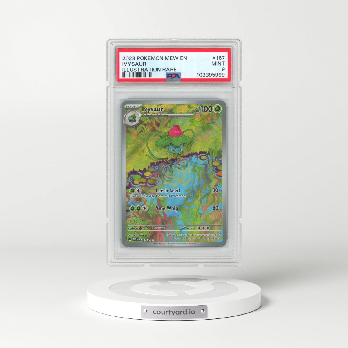 2023 Pokémon Mew EN-151 #167 Ivysaur - Illustration Rare (PSA 9 MINT)