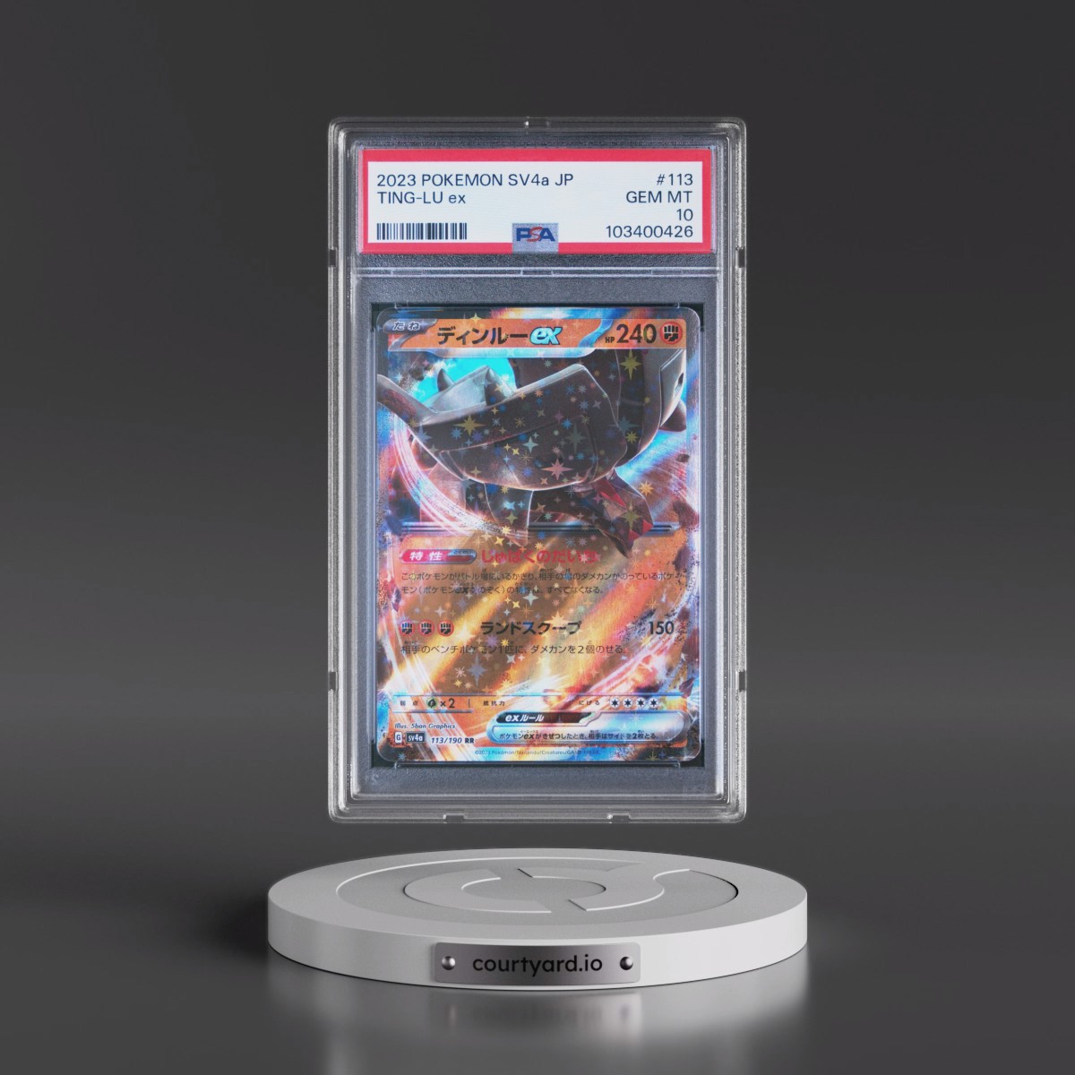 2023 Pokémon Sv4a-Shiny Treasure EX #113 Ting-LU EX - Holo (PSA 10 GEM MINT)