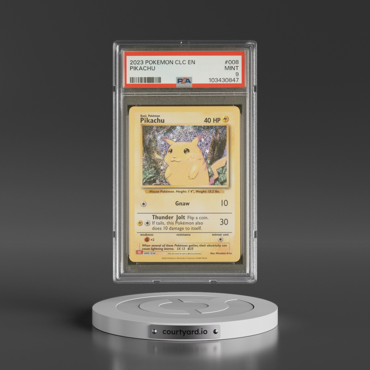 2023 Pokémon Clc-Trading Card Game Classic Charizard & HO-Oh EX Deck #008 Pikachu (PSA 9 MINT)