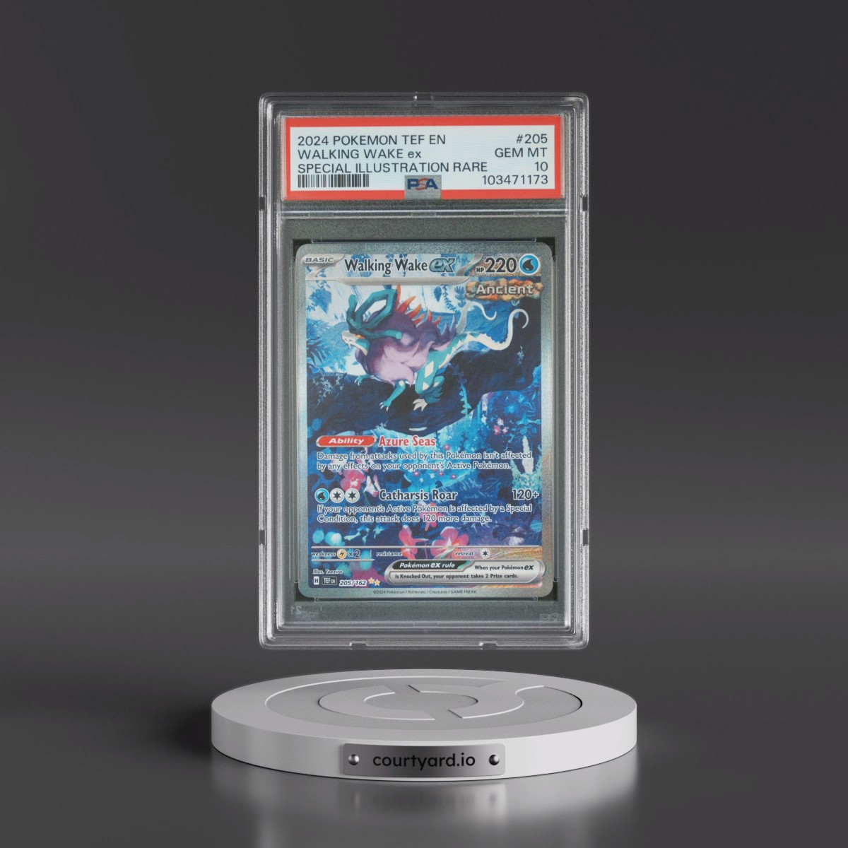 2024 Pokémon Tef EN-Temporal Forces #205 Walking Wake EX - Holo Special Illustration Rare (PSA 10 GEM MINT)