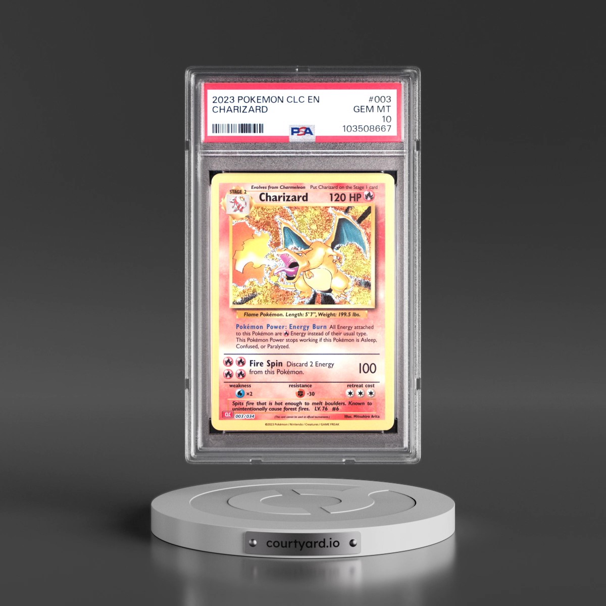 2023 Pokémon Clc-Trading Card Game Classic Charizard & HO-Oh EX Deck #003 Charizard (PSA 10 GEM MINT)