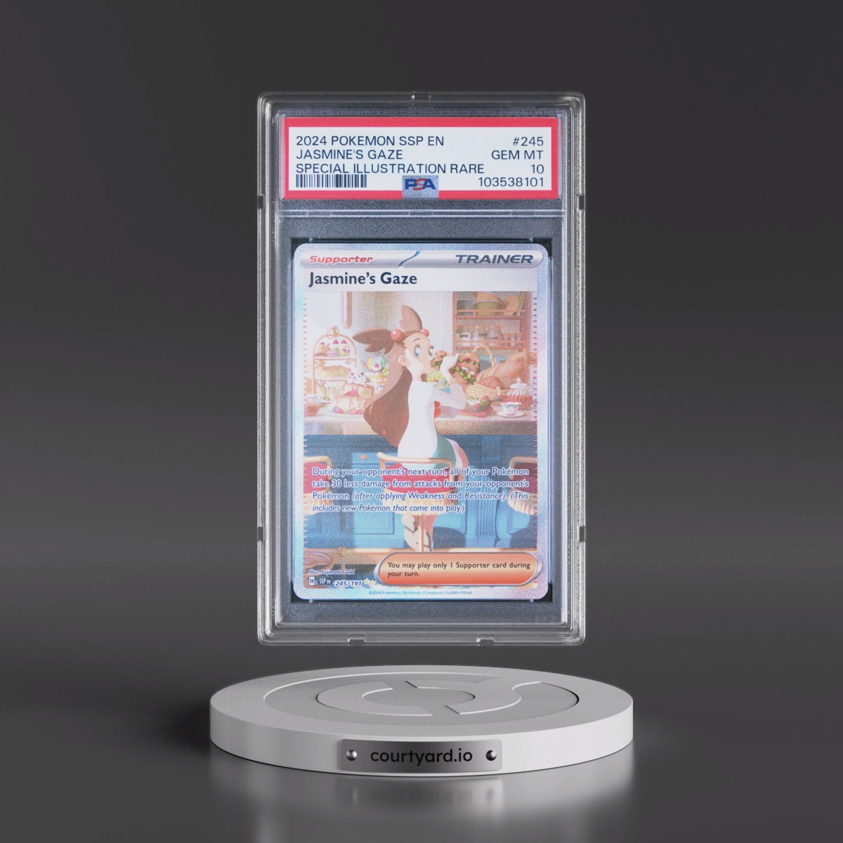 2024 Pokémon Ssp EN-Surging Sparks #245 Jasmine's Gaze - Special Illustration Rare (PSA 10 GEM MINT)