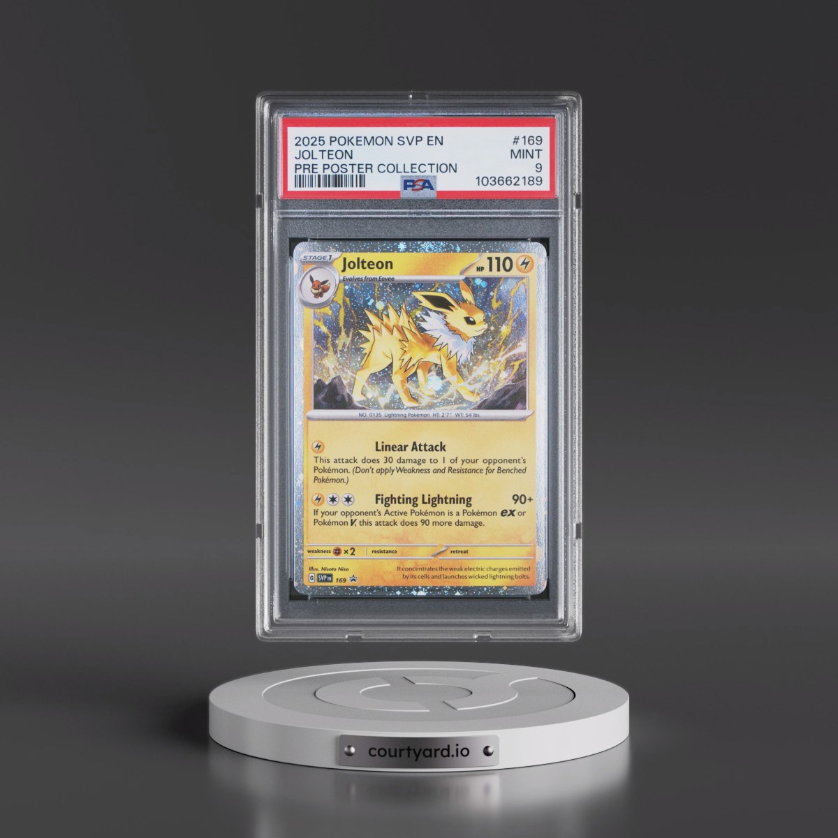 2025 Pokémon Svp EN-SV Black Star Promo #169 Jolteon - Prismatic Evolutions Poster Collection (PSA 9 MINT)