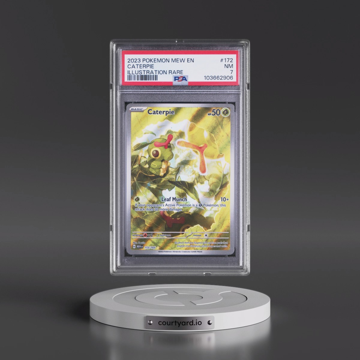 2023 Pokémon Mew EN-151 #172 Caterpie - Illustration Rare (PSA 7 NM)