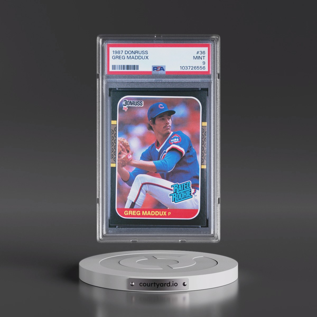 1987 Donruss #36 Greg Maddux (PSA 9 MINT)