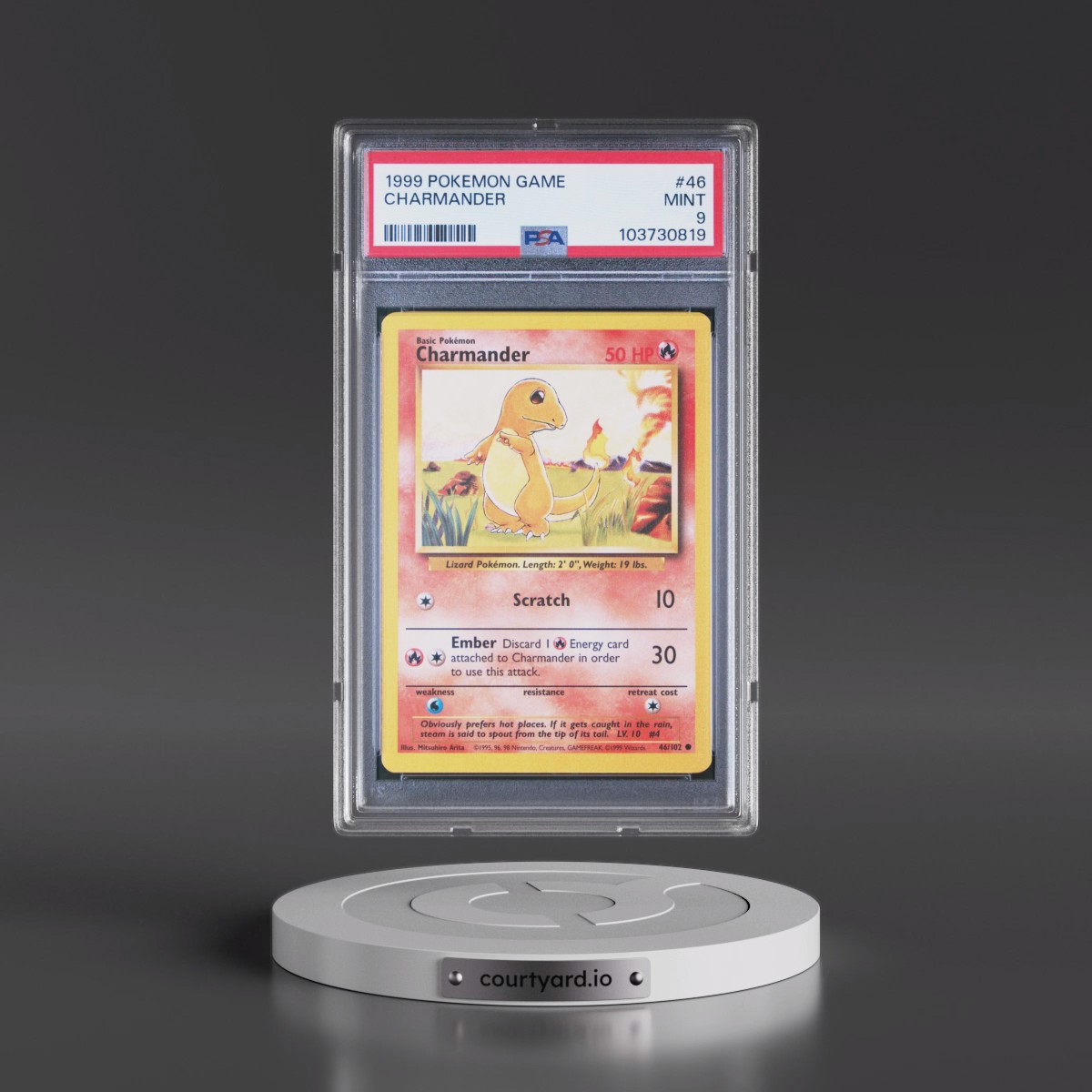 1999 Pokémon Game #46 Charmander (PSA 9 MINT)